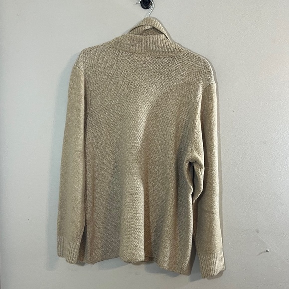 Calvin Klein Women Sweater Size 1X Tan Cowl Neck Pullover Knit Vintage Neutral - Picture 12 of 14